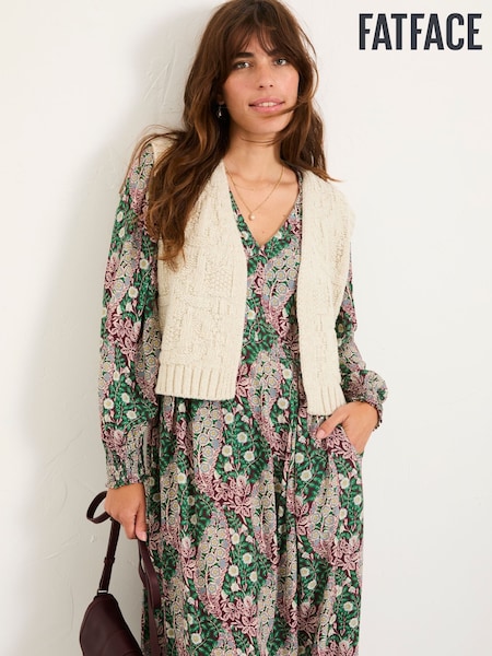 FatFace Ivory Tulip Knitted Waistcoat (F00590) | £52