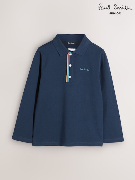 Paul Smith Junior Boys Long Sleeve Signature Polo Shirt (F00718) | £48