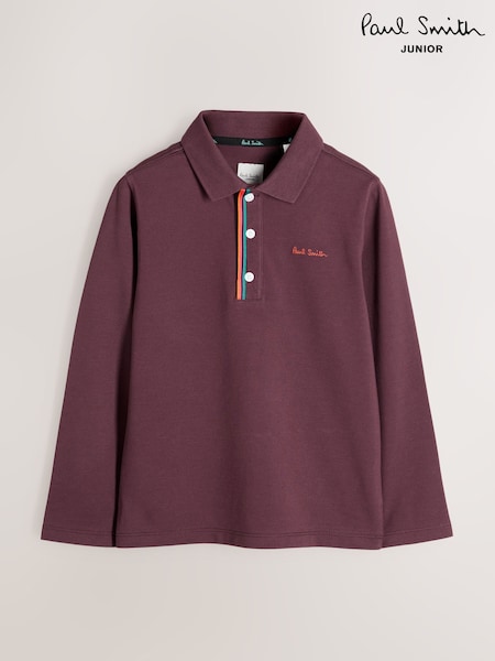 Paul Smith Junior Boys Long Sleeve Signature Polo Shirt (F00719) | £48