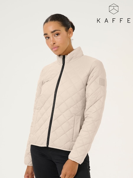 Kaffe Grey KAloreen Quilted Hip Length Jacket (F00800) | £65