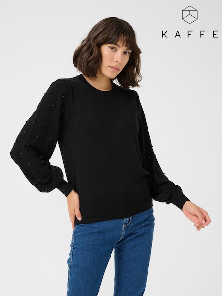 Kaffe Regular Fit KAkaren Beaded Pullover Jumper (F00803) | £70