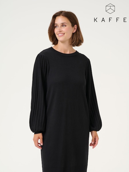 Kaffe Kalone Knit Round Neck Knee Length Dress (F00812) | £65