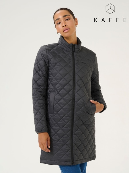 Kaffe KAloreen Quilted Zipper Long Jacket (F00817) | £75