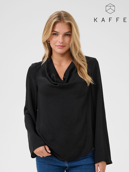 Kaffe KAariel Cowl Neck Long Sleeve Blouse (F00827) | £45