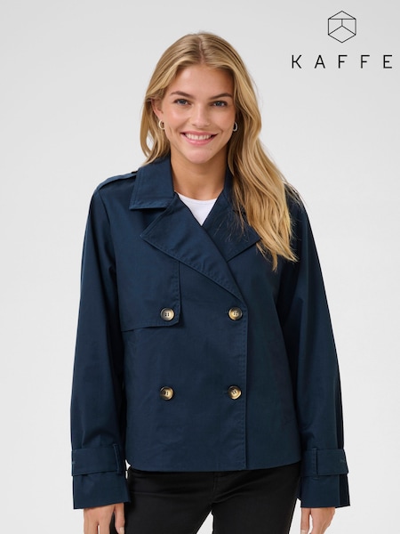 Kaffe Blue KApatricia Double Breasted Jacket (F00870) | £90