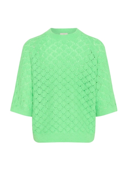 Kaffe Green KAnika Loose Fit Half Sleeve Pullover Jumper (F00871) | £40
