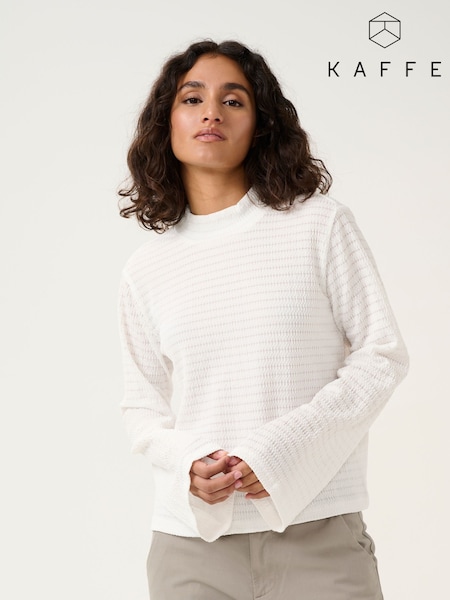 Kaffe KAdebra Long Sleeve Striped Black T-Shirt (F00878) | £40