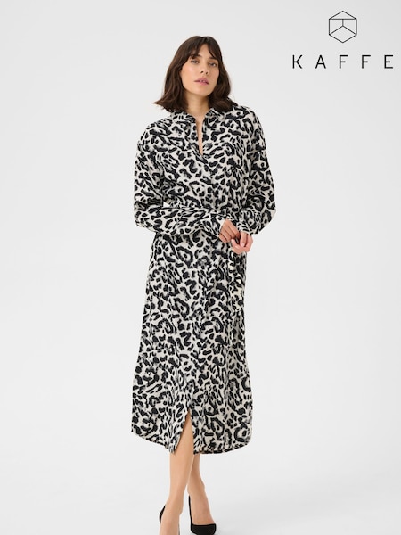 Kaffe KAalice Maxi Length Belted Shirt Dress (F00924) | £90