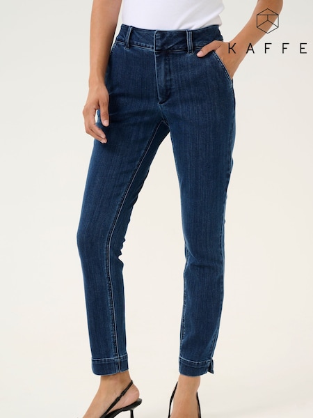 Kaffe Slim Fit Blue KAlea Cropped Length Jeans (F00933) | £80