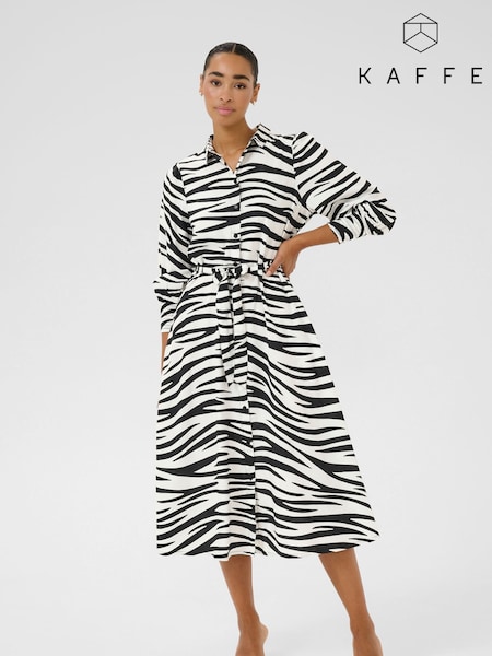 Kaffe KAemine 3/4 Sleeve Pocket Shirt Dress (F00945) | £70