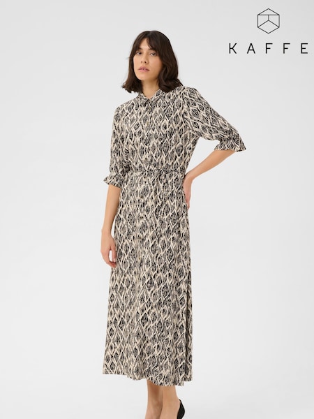 Kaffe KAveronica Buttons Collar Maxi Dress (F00949) | £70