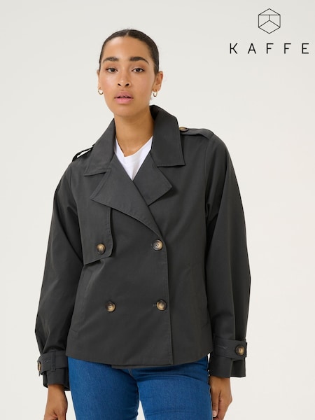 Kaffe Grey KApatricia Double Breasted Jacket (F00951) | £90