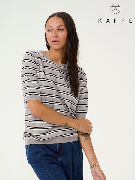 Kaffe Lizza Striped Knit Top (F00952) | £35