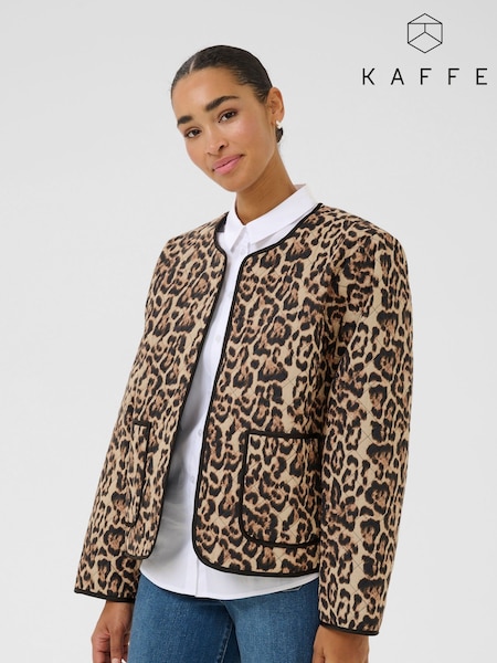 Kaffe KAvalia Open Front Round Neck 100% Cotton Jacket (F00954) | £75