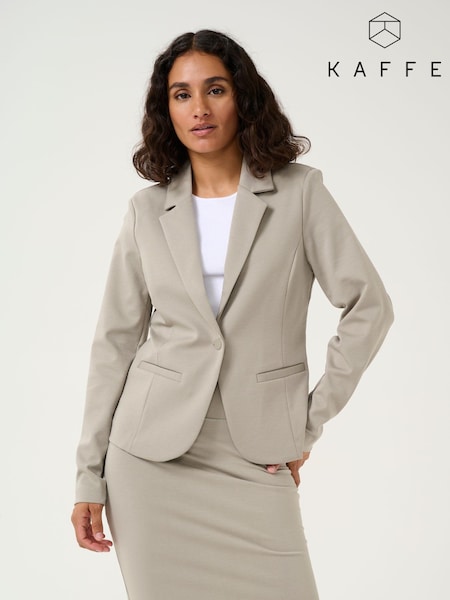 Kaffe Regular Fit Grey KAjenny Notch Lapel Blazer (F00962) | £65