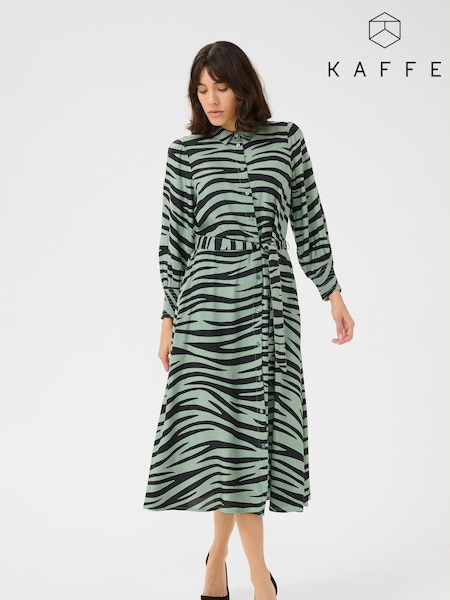 Kaffe KAemine 3/4 Sleeve Pocket Shirt Dress (F00991) | £70