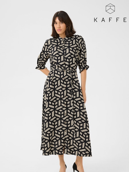 Kaffe KAveronica Buttons Collar Maxi Dress (F00994) | £70