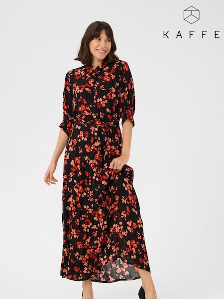 Kaffe KAtine Maxi Half Sleeve Shirt Dress (F00998) | £70