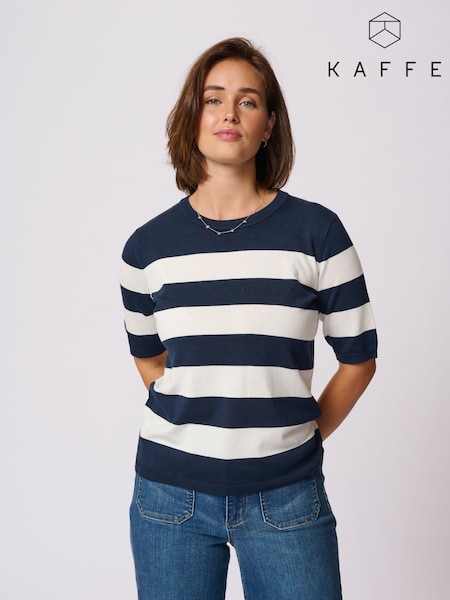 Kaffe Lizza Striped Knit Top (F01122) | £35