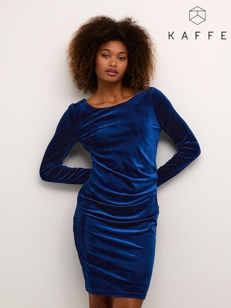Kaffe Kakelly Velvet Above Knee Length Dress (F01136) | £80