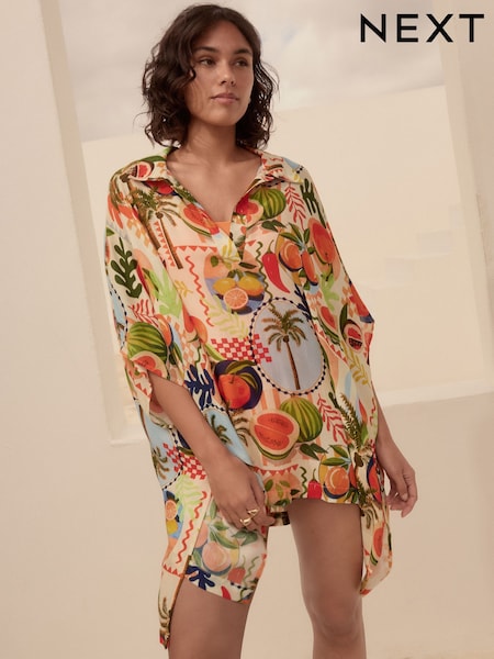 Fruit Print Overhead Shirt Cover-Up (F01169) | £38