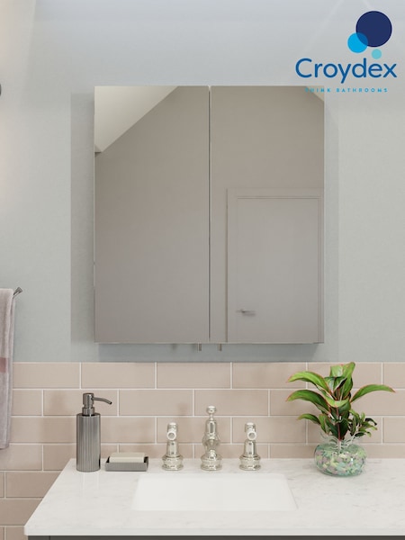 CROYDEX White Dawley Double Bathroom Cabinet (F01185) | £0