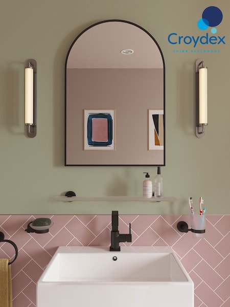 CROYDEX Black Arched Framed Mirror (F01186) | £147