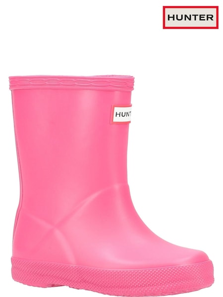 Hunter Kids Pink First Matte Wellington Wellies (F01409) | £40