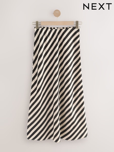 Black/White Stripe Column Skirt (F01436) | £0