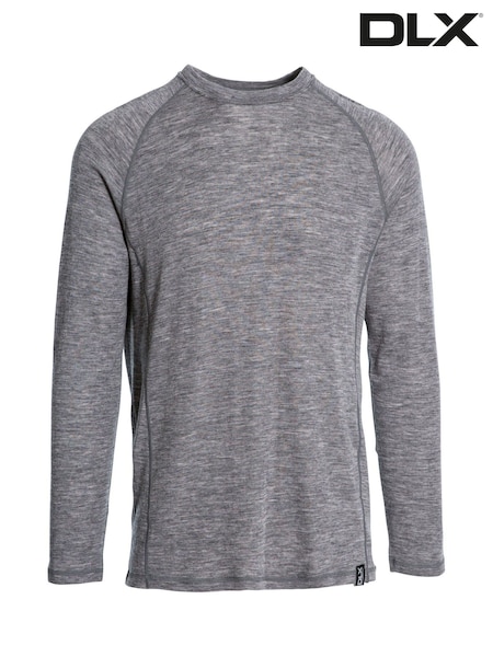 DLX Grey Male Grey Wexler Merino Base Layer Top (F01610) | £101