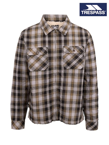 Trespass Male Green 100% Cotton Danehill Sherpa Lined Shirt (F01682) | £69