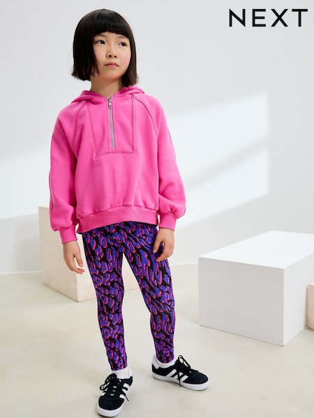 Pink and Blue Animal Hoodie and Sport Leggings Set (3-16yrs) (F01800) | £0
