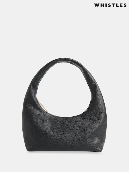Whistles Black Ulla Zip Shoulder Bag (F01858) | £149