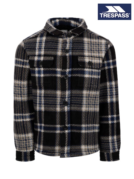 Trespass Kids Male Checkley Microfleece Black Shirt (F01879) | £39