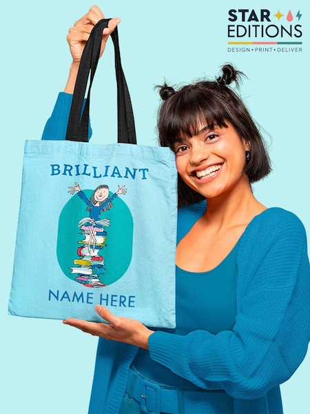 Matilda 100% Cotton Roald Dahl Personalised Edge-to-Edge Tote Bag by Star Editions (F01994) | £18