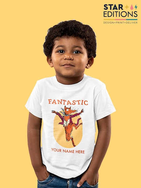 Star Editions 100% Cotton Fantastic Mr Fox Roald Dahl Personalised T-Shirt (F02008) | £15