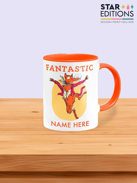 Fantastic Mr Fox, Roald Dahl Personalised Coloured Mug by Star Editions (F02010) | £15