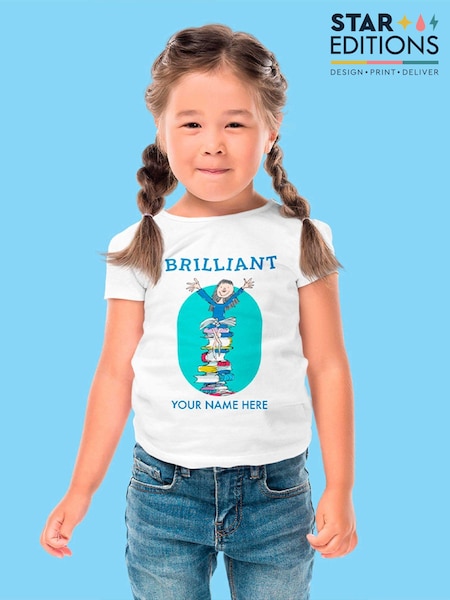 Star Editions 100% Cotton Matilda Roald Dahl Personalised T-Shirt (F02011) | £20