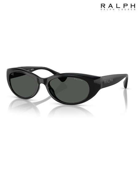 Ralph By Ralph Lauren RA5327U Black Oval Sunglasses (F02103) | £78