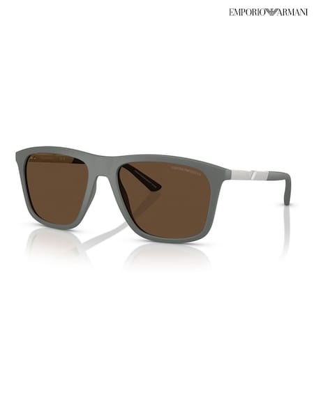 Emporio Armani Grey Ea4237 Square Sunglasses (F02128) | £156
