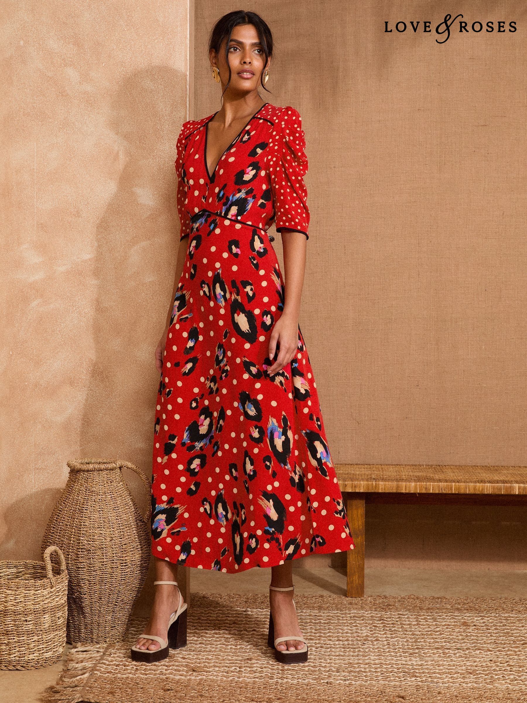 Buy next red leopard print dress Store Black Friday