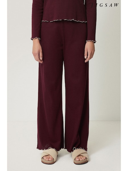 Jigsaw Red Pointelle Trousers (F02454) | £38