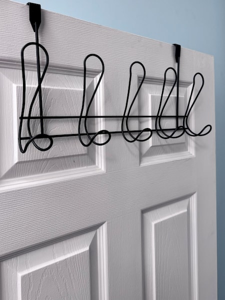 Showerdrape Black Lyrical Over Door Storage Hooks (F02559) | £16