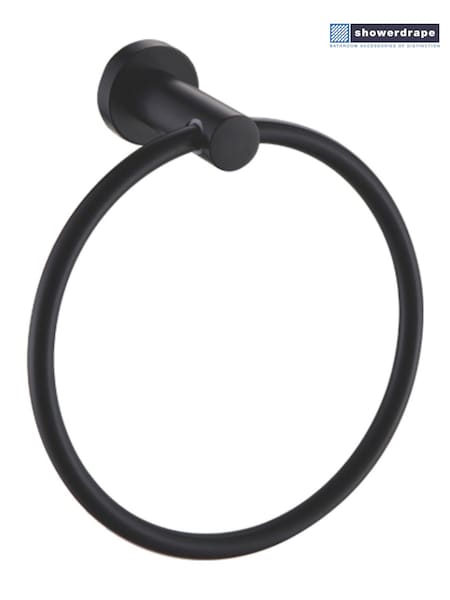 Showerdrape Black Modernity Wall Mounted Towel (F02582) | £20