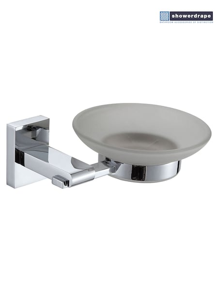 Showerdrape Silver Unity Wall Mounted Glass Soap Dish (F02589) | £18