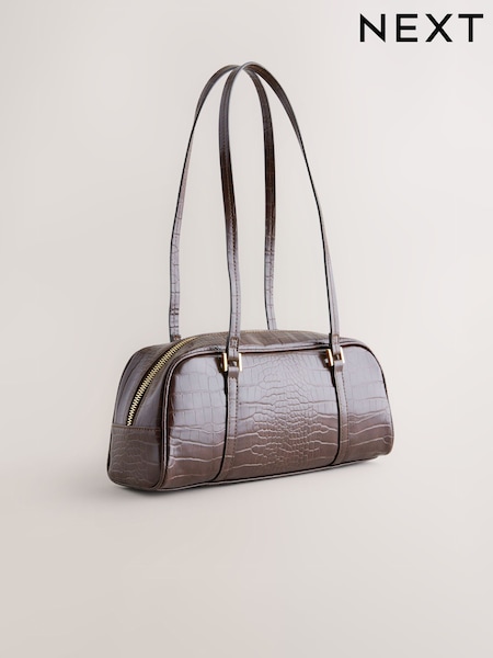 Chocolate Brown Bowler Bag (F02724) | £0