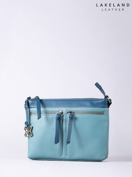 Lakeland Leather Blue Beetham Cross-Body Bag (F02794) | £70