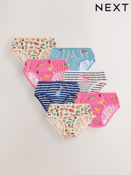 Stripe Unicorn Briefs 7 Pack (1.5-12yrs) (F02897) | £10 - £12