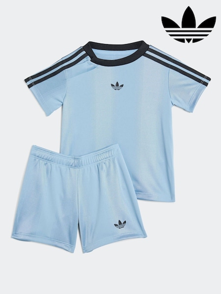 adidas Originals Blue Infant Kids T-Shirt and Shorts Set (F02941) | £30