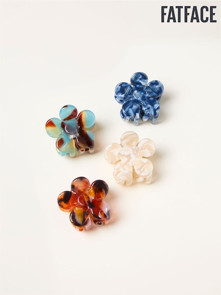 FatFace Multi 4 Pack Mini Flower Clips (F02954) | £14.50